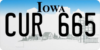 IA license plate CUR665