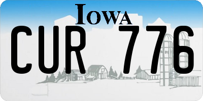 IA license plate CUR776