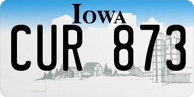 IA license plate CUR873