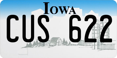 IA license plate CUS622