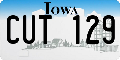 IA license plate CUT129