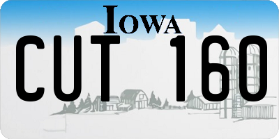 IA license plate CUT160