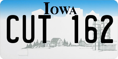 IA license plate CUT162