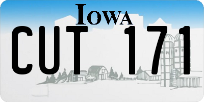 IA license plate CUT171