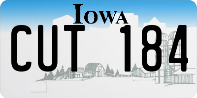 IA license plate CUT184
