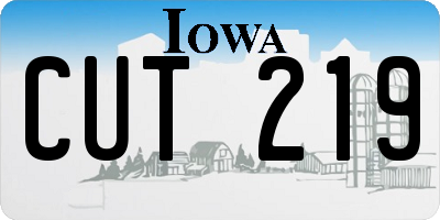 IA license plate CUT219