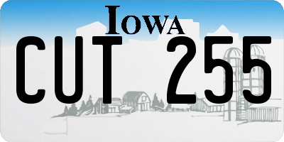 IA license plate CUT255