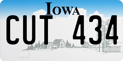 IA license plate CUT434