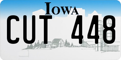 IA license plate CUT448