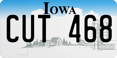 IA license plate CUT468