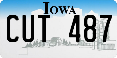 IA license plate CUT487