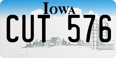 IA license plate CUT576