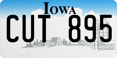 IA license plate CUT895