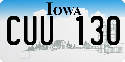 IA license plate CUU130