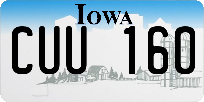 IA license plate CUU160