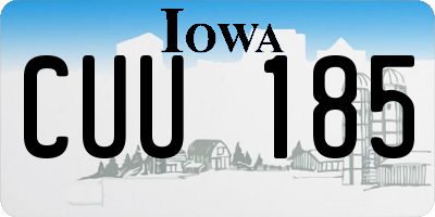 IA license plate CUU185