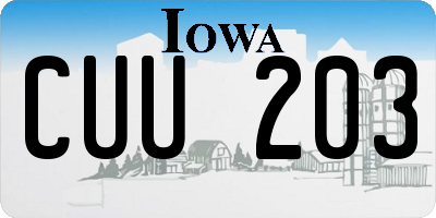 IA license plate CUU203