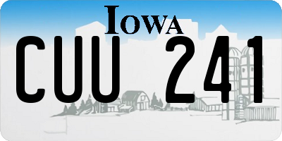 IA license plate CUU241