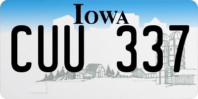 IA license plate CUU337