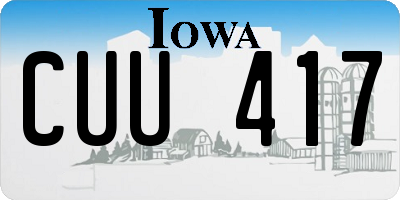 IA license plate CUU417