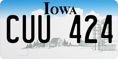 IA license plate CUU424