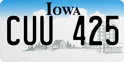 IA license plate CUU425