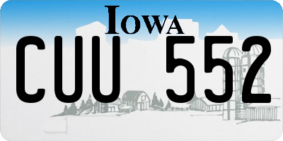 IA license plate CUU552