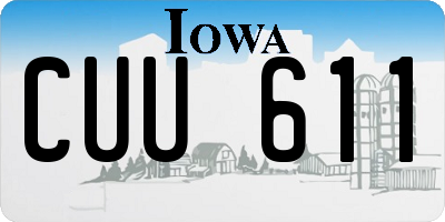 IA license plate CUU611