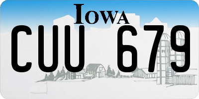 IA license plate CUU679