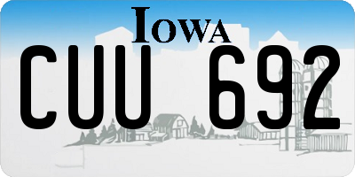IA license plate CUU692