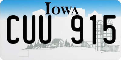 IA license plate CUU915