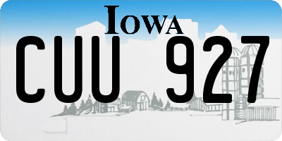 IA license plate CUU927