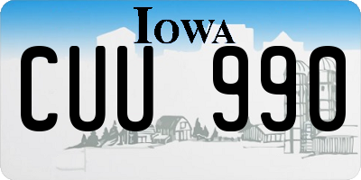 IA license plate CUU990
