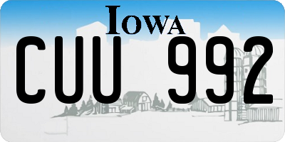 IA license plate CUU992