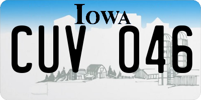 IA license plate CUV046