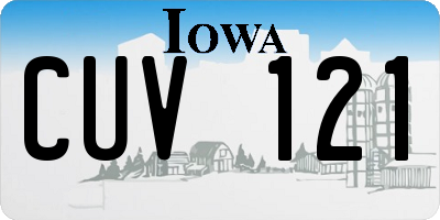 IA license plate CUV121