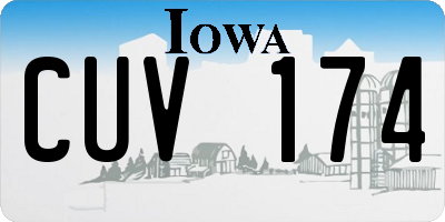 IA license plate CUV174
