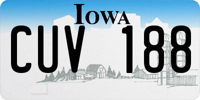 IA license plate CUV188