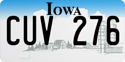 IA license plate CUV276