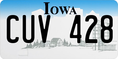 IA license plate CUV428