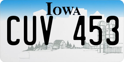 IA license plate CUV453