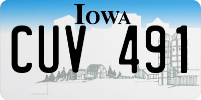 IA license plate CUV491