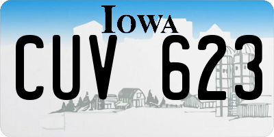 IA license plate CUV623