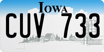 IA license plate CUV733