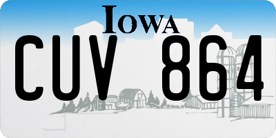 IA license plate CUV864