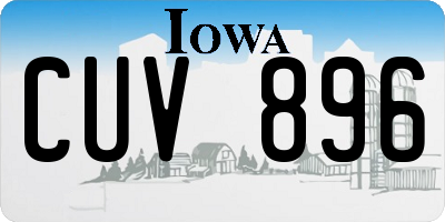 IA license plate CUV896