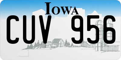 IA license plate CUV956