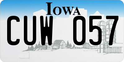 IA license plate CUW057