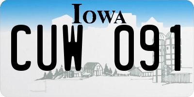 IA license plate CUW091