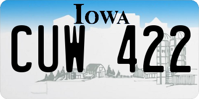 IA license plate CUW422